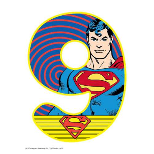 Superman Number 9 Edible Icing Image - Click Image to Close